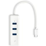 TP-Link UE330C adaptador y tarjeta de red Ethernet 1000 Mbit/s, Adaptador de red blanco, Alámbrico, USB Type-A/USB Type-C, Ethernet, 1000 Mbit/s, Blanco