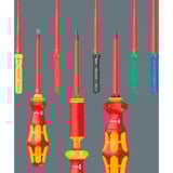 Wera Kraftform Kompakt VDE 18 Imperial 1 Tool Finder, 18 piezas, Destornillador rojo/Amarillo