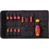 Wiha Destornillador y dado 1/4" electric slimVario Set rojo/Amarillo