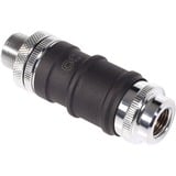 Alphacool ES Schnellverschluss BLH1A PushIn Set IG-IG con prensaestopas, Conexión negro (mate)/Cromado