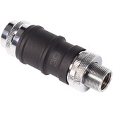 Alphacool ES Schnellverschluss BLH1A PushIn Set IG-IG con prensaestopas, Conexión negro (mate)/Cromado