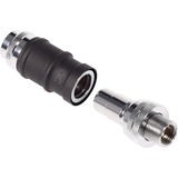 Alphacool ES Schnellverschluss BLH1A PushIn Set IG-IG con prensaestopas, Conexión negro (mate)/Cromado
