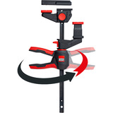 BESSEY 2x abrazadera de mesa de una mano con mango giratorio (EZR360-15SET), Gato negro/Rojo
