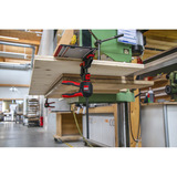 BESSEY 2x abrazadera de mesa de una mano con mango giratorio (EZR360-15SET), Gato negro/Rojo