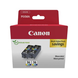 Canon 1511B025 cartucho de tinta 2 pieza(s) Original Negro, Cian, Magenta, Amarillo Negro, Cian, Magenta, Amarillo, 2 pieza(s), Pack de 2