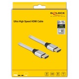 DeLOCK 85365 cable HDMI 0,5 m HDMI tipo A (Estándar) Plata plateado, 0,5 m, HDMI tipo A (Estándar), HDMI tipo A (Estándar), 3D, 48 Gbit/s, Plata