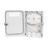 Digitus Caja de distribución FTTH para exterior 6 SC/DX, Caja de fíbra óptica 