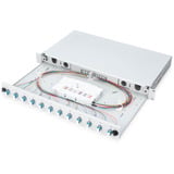 Digitus Caja de empalme de fibra óptica, equipada, LC, OS2, Caja de fíbra óptica gris
