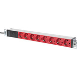 Digitus DN-95410-R, Regleta rojo/Aluminio