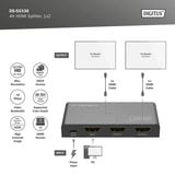Digitus DS-55337, Splitter HDMI negro
