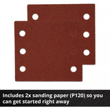 EINHELL Power X-Change Lijadora orbital de mano a batería TE-OS 18/113 Li-Solo, 18 Voltios rojo/Negro