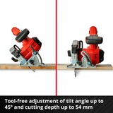 EINHELL TE-CS 18/165-1 Li-Solo, Sierra circular rojo/Negro