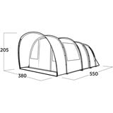 Easy Camp 120498 Skarvan 6, Tienda de campaña gris