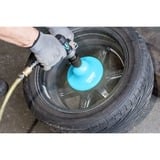 Hazet Limpiador de brida de llanta (cuerpo base + 1 disco abrasivo), Ø 160 mm, Rueda de esmeril azul