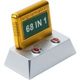 Keychron Tecla artesanal de aleación de aluminio para ordenador, Cubierta de teclado plateado/Dorado