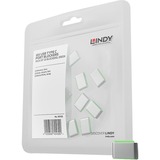 Lindy 40438 bloqueador de puerto USB Tipo C Verde 10 pieza(s), Seguridad verde, USB Tipo C, Verde, 10 pieza(s)