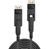 Lindy Cable híbrido de fibra óptica DisplayPort 1.4 negro