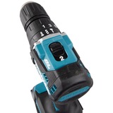 Makita Taladro atornillador percutor inalámbrico DHP487Z, 18 Voltios, Martillo atornillador azul/Negro