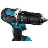 Makita Taladro atornillador percutor inalámbrico DHP487Z, 18 Voltios, Martillo atornillador azul/Negro