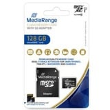 MediaRange MR945 memoria flash 128 GB MicroSDXC UHS-I Clase 10, Tarjeta de memoria negro, 128 GB, MicroSDXC, Clase 10, UHS-I, 80 MB/s, 20 MB/s