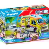 PLAYMOBIL City Life - Ambulancia con luz y sonido, Juegos de construcción 