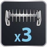 Rowenta TN6000 Batería 4 5 mm Mojado y seco Negro, Plata, Cortapelo para barba negro/Plateado, Lavable, Batería, Autoafilables de la hoja, Negro, Plata