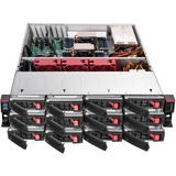 SilverStone RM22-312 Carcasa de disco duro/SSD Acero inoxidable 2.5/3.5", Caja de unidades negro, Carcasa de disco duro/SSD, 2.5/3.5", SAS, SAS-2, SAS-3, SATA, Serial ATA II, Serial ATA III, 12 Gbit/s, Hot-swap, Acero inoxidable