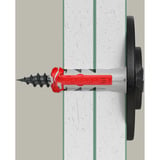 fischer Taco DuoPower 8x40 S, Pasador gris claro/Rojo