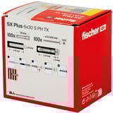 fischer Taco SX Plus 6x30 PH TX, Pasador gris claro