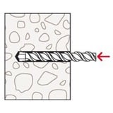 fischer Taco SX Plus 6x30 PH TX, Pasador gris claro