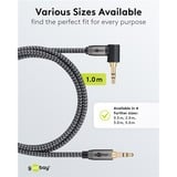 goobay 65278, Cable negro/Plateado