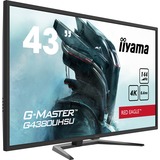 iiyama G-MASTER G4380UHSU-B1 pantalla para PC 108 cm (42.5") 3840 x 2160 Pixeles 4K Ultra HD LED Negro, Monitor de gaming negro, 108 cm (42.5"), 3840 x 2160 Pixeles, 4K Ultra HD, LED, 0,4 ms, Negro