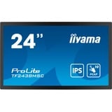 iiyama TF2438MSC-B1 pantalla de señalización Pizarra de caballete digital 60,5 cm (23.8") LED 600 cd / m² Full HD Negro Pantalla táctil, Monitor LED negro, Pizarra de caballete digital, 60,5 cm (23.8"), LED, 1920 x 1080 Pixeles