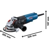 Bosch GWS 17-125 PS PROFESSIONAL amoladora angular 12,5 cm 11500 RPM 1700 W 2,2 kg azul/Negro, 11500 RPM, 12,5 cm, Corriente alterna, 2,2 kg
