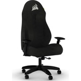 Corsair TC60 Butaca para jugar Asiento acolchado Negro, Asientos de juego negro, Butaca para jugar, Asiento acolchado, Respaldo acolchado, PC, Negro, Negro