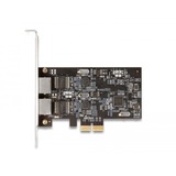 DeLOCK Tarjeta PCI Express x2 a 2 x RJ45 2,5 Gigabit, Adaptador de red 