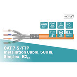 Digitus Cable de instalación profesional Cat.7 S/FTP simplex, B2ca naranja