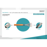 Digitus Cable de instalación profesional Cat.7 S/FTP simplex, B2ca naranja