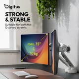 Digitus Soporte de monitor de diseño dual, 2x 35", 2x 10 kg blanco