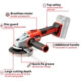 EINHELL AXXIO 18/125 Q, Amoladora angular rojo/Negro
