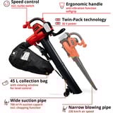 EINHELL GE-CL 36/230 Li E -Solo, Aspirador/soplador rojo/Negro, 5,75 kg, 502 mm, 292 mm, 380 mm