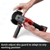 EINHELL Professional Akku-Winkelschleifer AXXIO 18/125 Q, 18Volt, Amoladora angular rojo/Negro