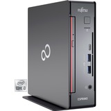 Fujitsu ESPRIMO Q7010 DDR4-SDRAM i3-10100 mini PC Intel® Core™ i3 de 10ma Generación 8 GB 256 GB SSD Windows 10 Pro Negro, Rojo, Mini-PC negro, 3,6 GHz, Intel® Core™ i3 de 10ma Generación, i3-10100, 8 GB, 256 GB, Windows 10 Pro