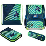 Herlitz 50043118, Cartera de escuela verde/Azul oscuro