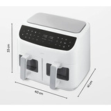 Medion Freidora de aire doble Life P20 MD11760 XXL, Freidora de aire caliente blanco