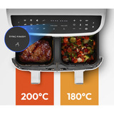 Medion Freidora de aire doble Life P20 MD11760 XXL, Freidora de aire caliente blanco