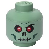 Room Copenhagen LEGO Storage HEAD "Skelett" mini, Caja de depósito verde/Negro