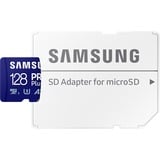 SAMSUNG PRO Plus 128 GB microSDXC (2023), Tarjeta de memoria azul