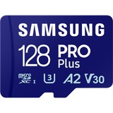 SAMSUNG PRO Plus 128 GB microSDXC (2023), Tarjeta de memoria azul