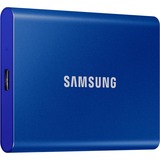 SAMSUNG Portable SSD T7 1000 GB Azul, Unidad de estado sólido azul, 1000 GB, USB Tipo C, 3.2 Gen 2 (3.1 Gen 2), 1050 MB/s, Protección mediante contraseña, Azul